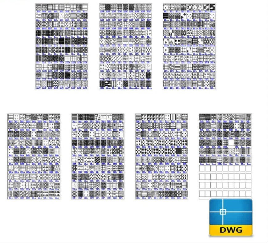 900 patrones de sombreado de Autocad gratuitos